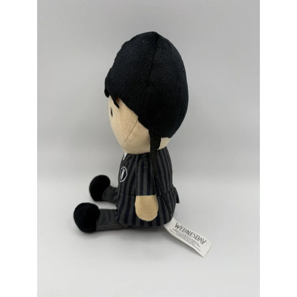 Wednesday Addams Plush Stuffed Doll Toy Small Black Nevermore Uniform Cute